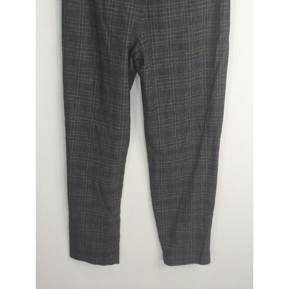 Zara Gray Plaid Pleated Hi Rise Pants Women's  XS Preppy Academia Modest - Picture 9 of 12
